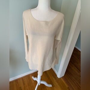 Vince Cashmere Cream scoop neck Sweater, M